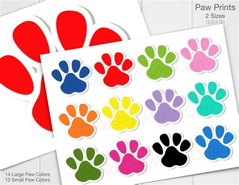 Printable Paw Patrol Paw Prints