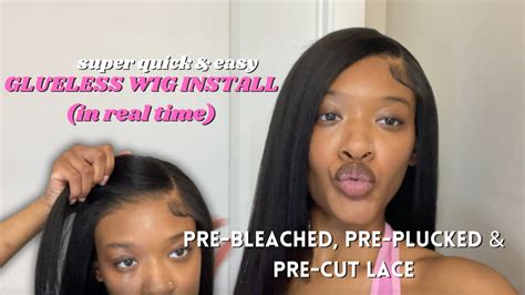 Glueless Wig Install Super Quick And Easy Pre Bleached Pre Plucked And Pre Cut Ft Unice Hair