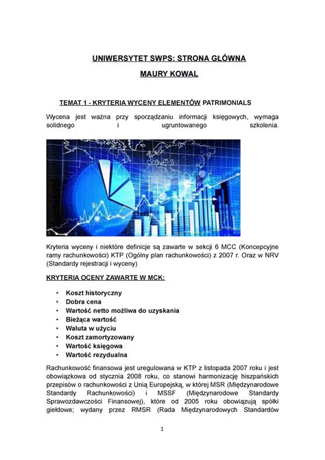 Account Management 1 Notatki z wykładu 1 12 UNIWERSYTET SWPS