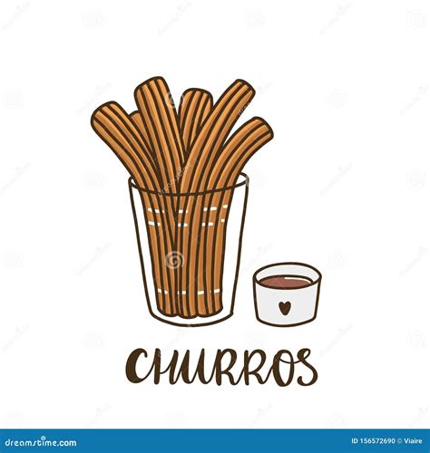 Churros With Chocolate Churros Or Churro Is A Traditional Spanish