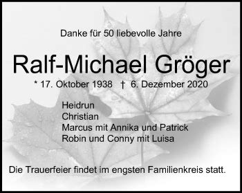 Traueranzeigen Von Ralf Michael Gr Ger Ostalbtrauer