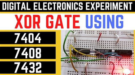 Xor Logic Gate On Bread Board By 3 Ics 740474087432 Xor Gate Using