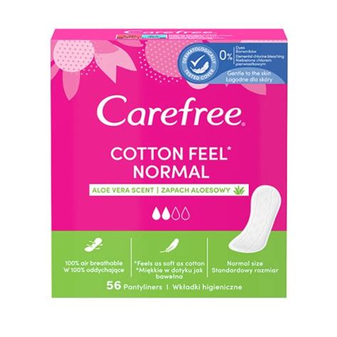 Carefree Wkładki Higieniczne Cotton Aloe 56szt 10824798285 Allegro pl