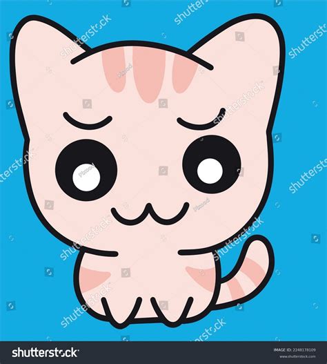 Cute Cat Vector Graphics Clipart Stock Vector (Royalty Free) 2248178109 ...