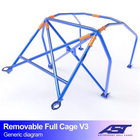 Roll Cage Vw Beetle Mk1 2 Doors Hatchback Removable Full Cage V3