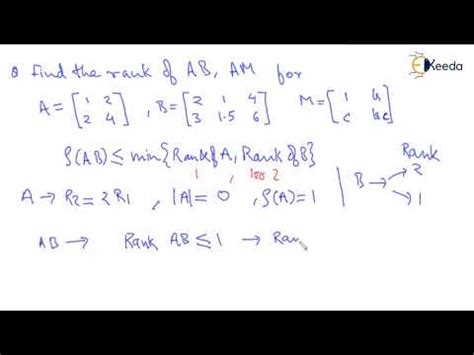 Matrix Rank Question A Simple Method To Find The Rank Of A Matrix