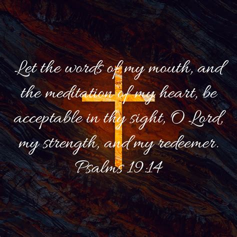 Psalm Let The Words Of My Mouth And The Meditation Of My Heart Be