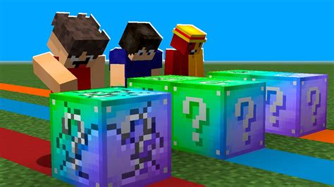 Corrida De Lucky Block No Minecraft Escadona De Lucky Block Youtube