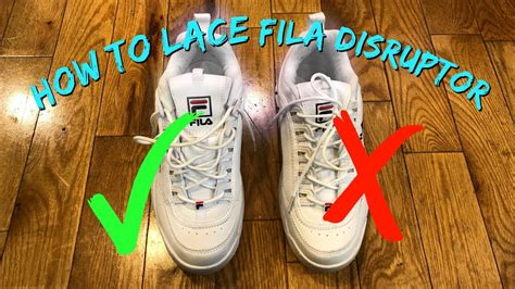 How To Lace Fila Disruptor Youtube