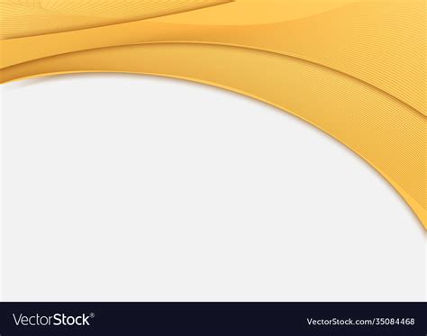 Abstract Template Header Yellow Curve With Line Vector Image