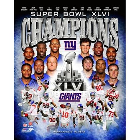 Photofile Pfsaaom04401 New York Giants Super Bowl Xlvi Champions