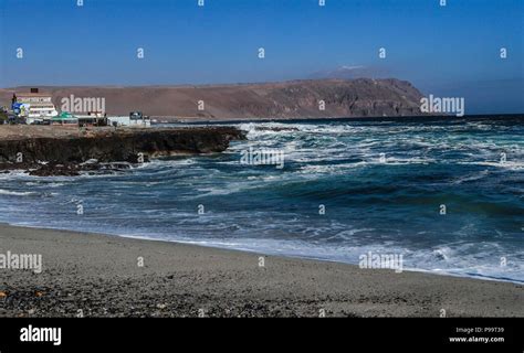 Beach of Arica Chile. Morro de Arica, Chile. Arica is a port city in ...