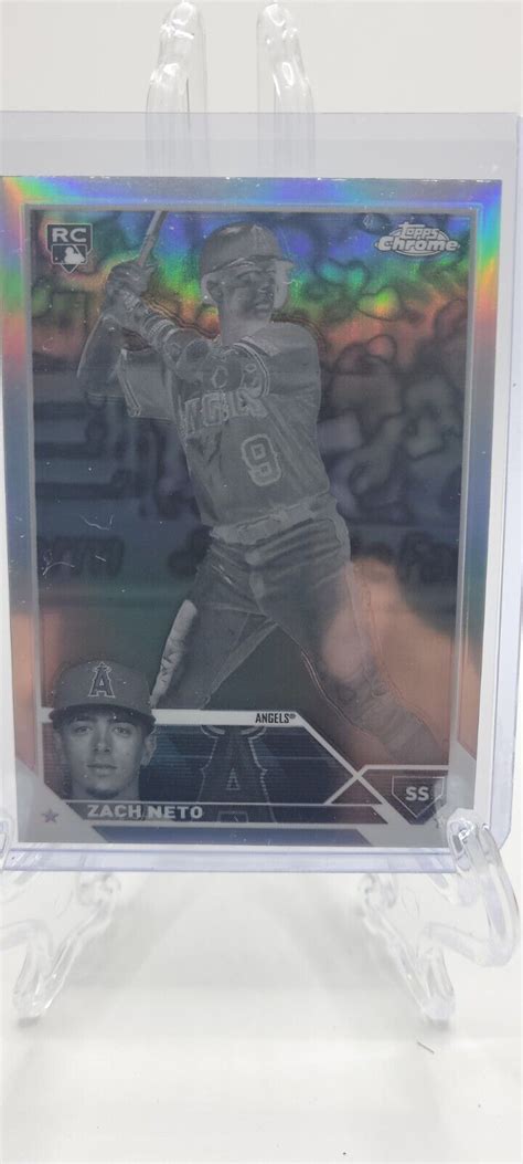 Topps Chrome Update Zach Neto Negative Refractor Rookie Card Rc