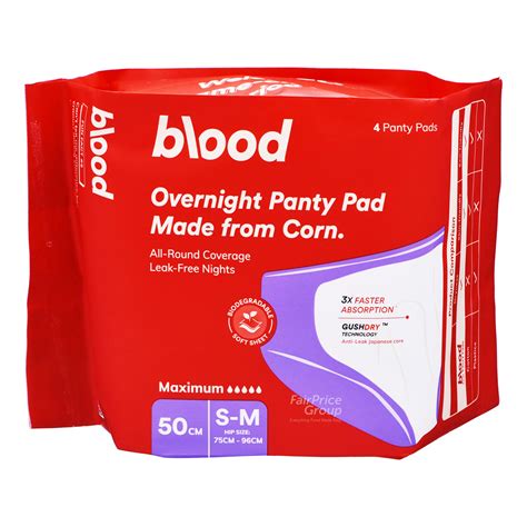 Blood Overnight Panty Pad - S-M | NTUC FairPrice