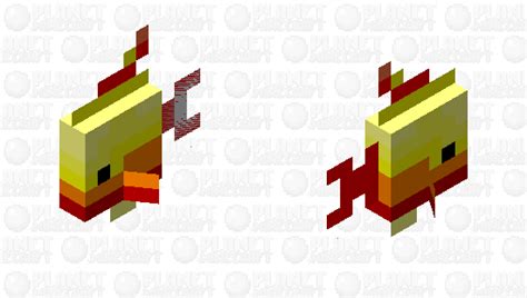 Large Fire Fish Minecraft Mob Skin