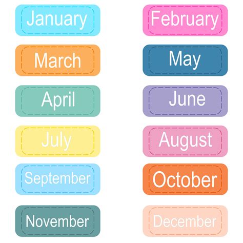 illustrator vector   set  tag  month label template