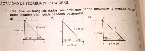 SOLVED ayuda porfavor es para mañana ACTIVIDAD DE TEOREMA DE PITAGORAS