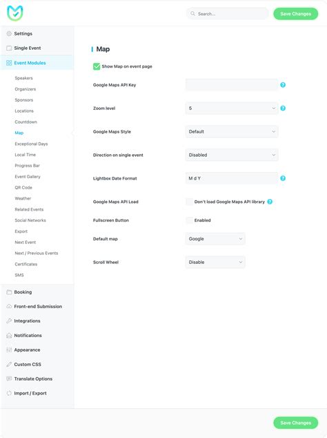 advanced map modern  calendar