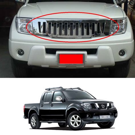 Front Grill Grille Garnish V2 Chrome For Nissan Navara D40 Pickup 2006