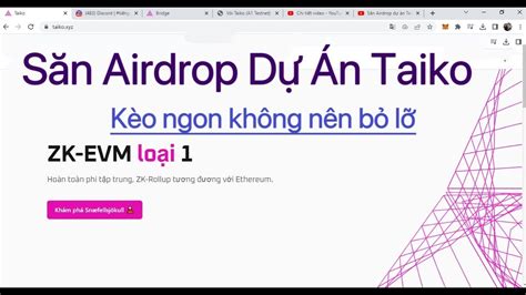 S N Airdrop Taiko Testnet Mi N Ph K O Ngon M A Downdtrend Youtube