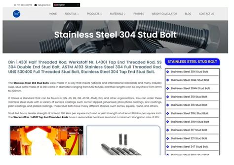 Ppt Stainless Steel Stud Bolt Uns S Fasteners Fas