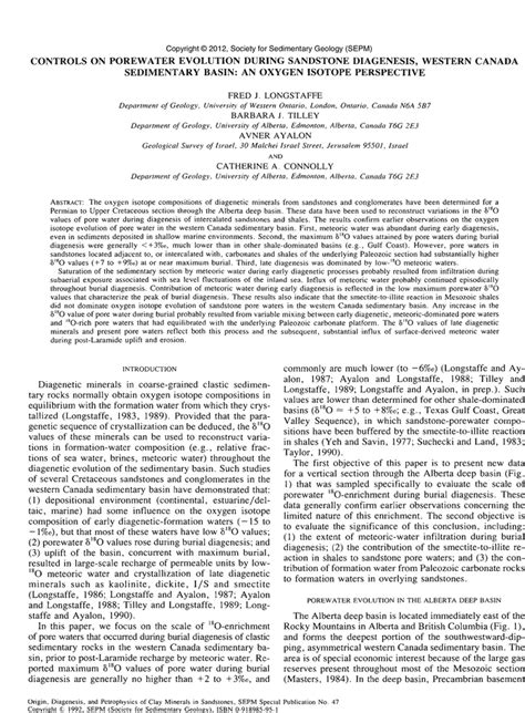 AAPG Datapages Archives Controls On Porewater Evolution During