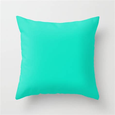 Solid Color Seafoam Green Throw Pillow By Shabbyhappydesigns Society6