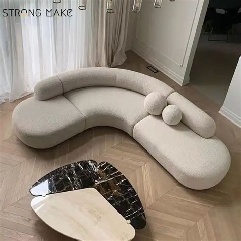 Foshan Furniture Wholesale White Corner Nordic Modern Couch Luxury