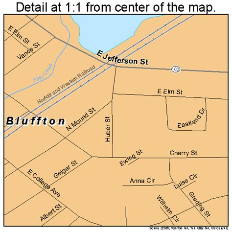 Bluffton Ohio Street Map 3907426