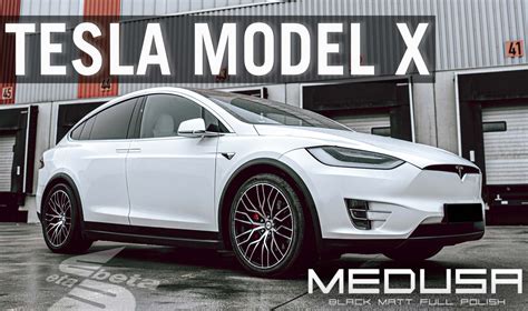 Tesla Model S X Y Etabeta Medusa Black Matt Full Polish