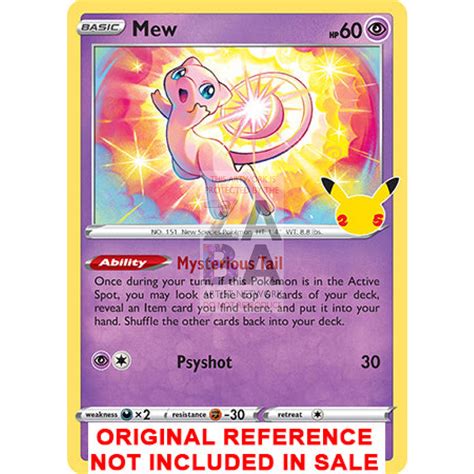 Mew 011025 Celebrations Extended Art Custom Pokemon Card Zabatv