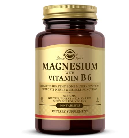 Solgar Magnesium Avec Vitamine B6 Prix Au Maroc Vit