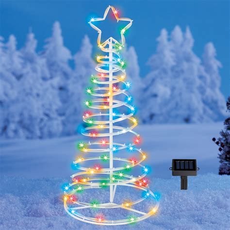 Multicolor LED Lighted Solar Powered Christmas Tree | Collections Etc.