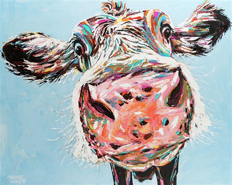 Funny Cow I Painting By Carolee Vitaletti Pixels