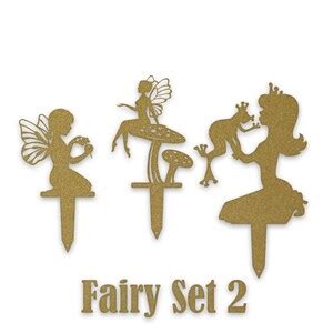 New Fairy Tale Set Of Yard Stakes Fairies Metal Home Decor Metal