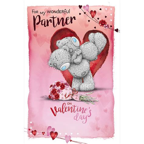 Wonderful Partner Me To You Bear Valentines Day Card Vsm01043 Me