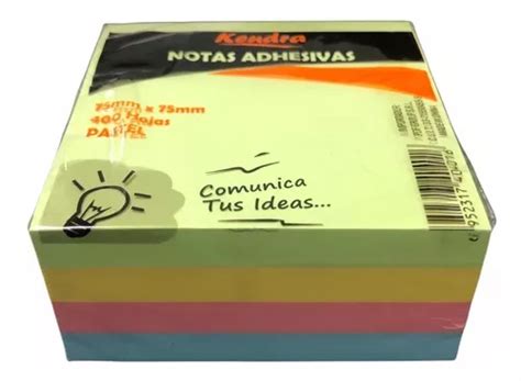 Taco Notas Adhesivas Kendra Colores Pastel 76x76mm 400 Hojas Mercadolibre