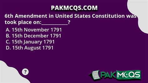 6th Amendment in United States Constitution was took place on ...