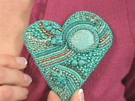 How To Make A Bead Embroidered Heart Brooch Hgtv