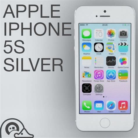 3d apple iphone 5s silver