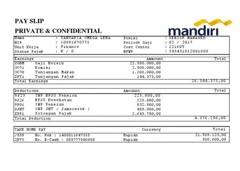 Gaji Bank Mandiri Terbaru Lengkap Tunjangan Dan Bonus