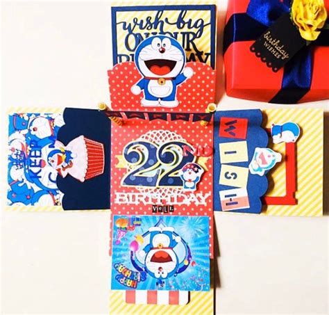 Doreamon Interactive Handmade Explosion Birthday Box Card Hobbies And Toys Stationery And Craft