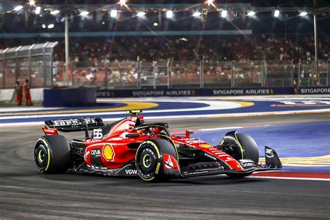 F1 Singapore Grand Prix Sainz Sets The Pace In FP2 Just Edging Out