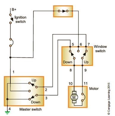 Solved: The power window motor in the wiring diagram is completely ...