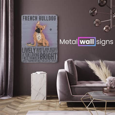 French Bulldog Metal Wall Art (4 sizes) - Metal Wall Signs