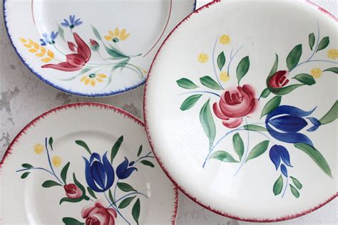 Assiettes Et Plat Fran Aises Vintage Luneville K G Assiette