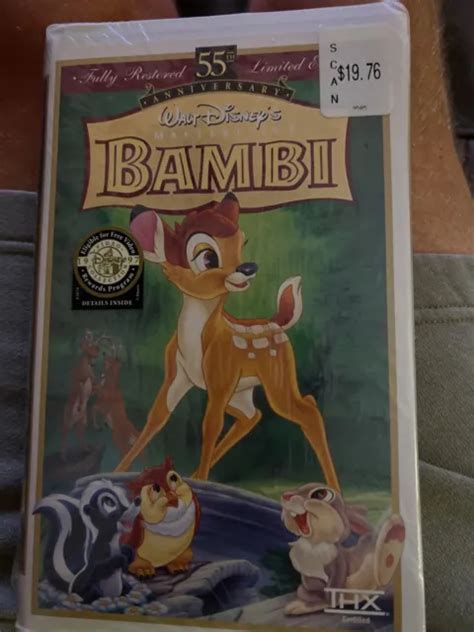 WALT DISNEYS BAMBI VHS 55th Anniversary Masterpiece Collection Brand