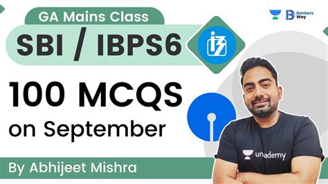 100 MCQs On September GA Mains Class For SBI IBPS 2021 Bankers