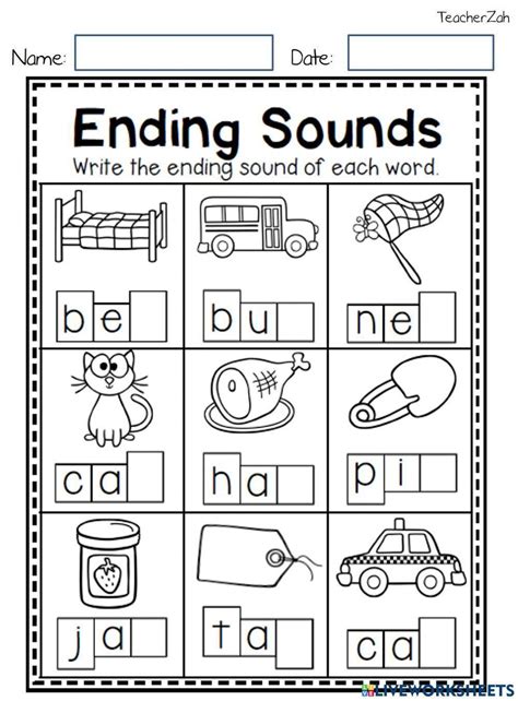 Cvc Ending Sounds In Phonics Worksheets Letter Worksheets