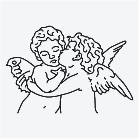 Cherubim Tattoo - Semi-Permanent Tattoos by inkbox™ | Cherub tattoo, Cute tattoos, Line art drawings